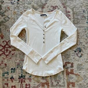 Y2K Abercrombie & Fitch Cream Coquette Fairy Long Sleeve